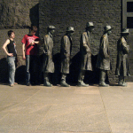 20-Great Depression Bread Line Statue, New Jersey, USA