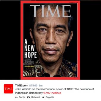 Gambar cover majalah Time yang diunggah akun @TIME di Twitter